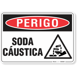Placa Perigo Soda Cáustica