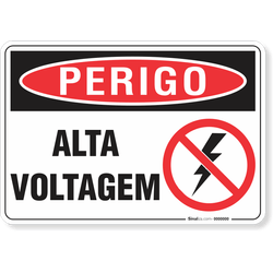 Placa Perigo Alta Voltagem