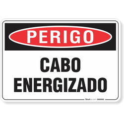 Placa Perigo Cabo Energizado