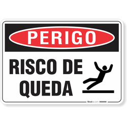 Placa Perigo Risco De Queda