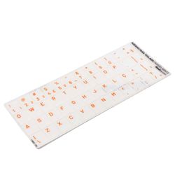 Adesivo Português Teclado Padrão Abnt2  Cor Branco E Laranja