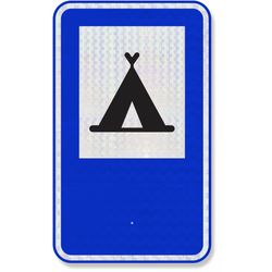 Placa Área de Campismo SAU-14 Resolução Contran Nº 180