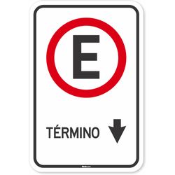 Placa Estacionamento Término
