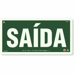 Placa Rota De Fuga Saída Fotoluminescente S12