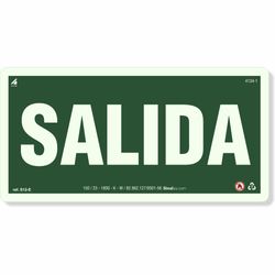 Placa Rota De Fuga Salida Fotoluminescente S12-E
