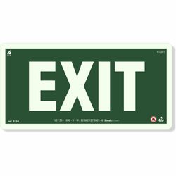 Placa Rota De Fuga Exit Fotoluminescente S12-I