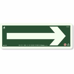 Placa Seta Fotoluminescente C1 (20x7cm)