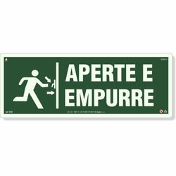 Placa Aperte E Empurre Fotoluminescente S18