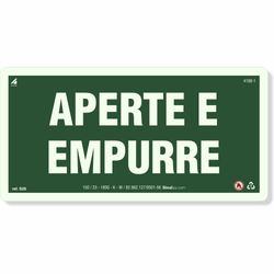 Placa Aperte E Empurre Fotoluminescente S28