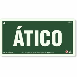 Placa Ático Fotoluminescente S17