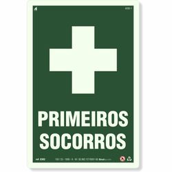 Placa Fotoluminescente Primeiros Socorros EM2 (30x20cm)