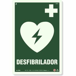 Placa Fotoluminescente Desfibrilador EM4 (30x20cm)