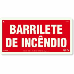 Placa Barrilete De Incêndio Fotoluminescente MA24