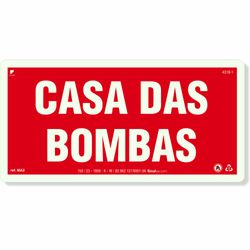 Placa Casa Das Bombas Fotoluminescente MA2