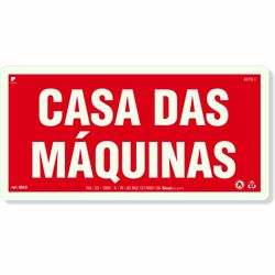 Placa Casa Das Máquinas Fotoluminescente MA3