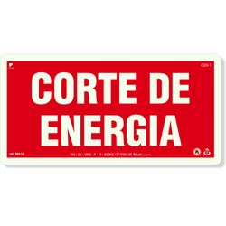 Placa Corte De Energia Fotoluminescente MA10