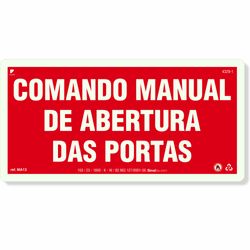 Placa Comando Manual De Abertura Das Portas Fotoluminescente MA13