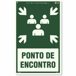 Placa Ponto De Encontro Fotoluminescente S45