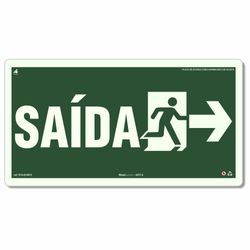 Placa Saída Pictograma Fotoluminescente S14-D-In13 - Santa Catarina