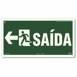 Placa Saída Pictograma Fotoluminescente S14-E-In13 - Santa Catarina