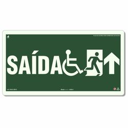 Placa Saída Pictograma Fotoluminescente S16-C-In13 - Santa Catarina
