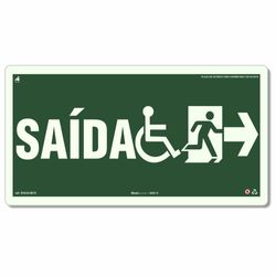 Placa Saída Pictograma Fotoluminescente S16-D-In13 - Santa Catarina