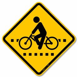 Placa Passagem Sinalizada De Ciclistas A-30B Resolução Contran Nº 243 06/2007