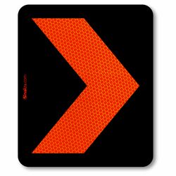Placa Marcador Delineador De Alinhamento Laranja Refletivo Resolução Contran N 243 (60x50cm)