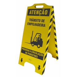 Cavalete Sinalização - Empilhadeira Proibido Pedestres