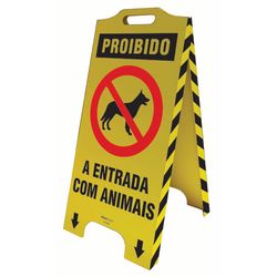 Cavalete De Sinalização Proibido Entrada de Animais