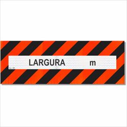 Adesivo Refletivo Sinalização Traseira Veículos Longo Largura Excedente