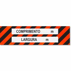 Adesivo Refletivo Sinalização Traseira Veículos Longo Largura e Comprimento Excedente
