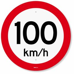 Placa Velocidade Máxima Permitida 100km/h  R-19 Resolução Contran N 180