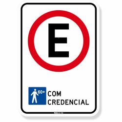 Placa Estacionamento Idoso 60+ Com Credencial - Resolução Contran 965/22
