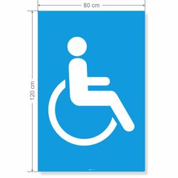 Adesivo Brilho Cadeirante PCD SIA 120 x 80cm - Nbr 9050/2020